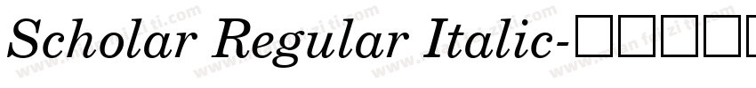 Scholar Regular Italic字体转换